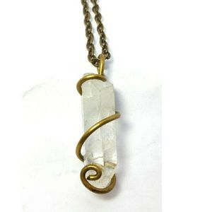 Quartz crystal necklace